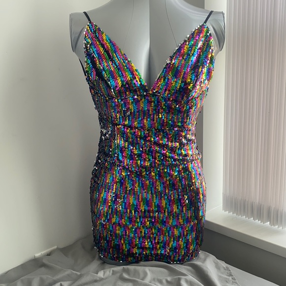 Fashion Nova brand new sequin mini dress. - Picture 1 of 5